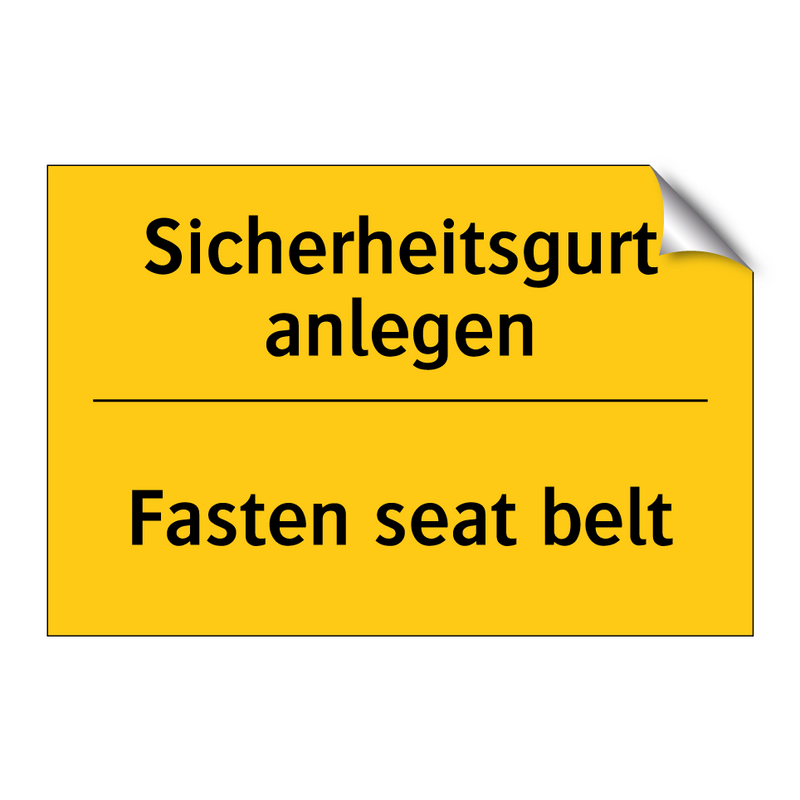Sicherheitsgurt anlegen - Fasten seat belt
