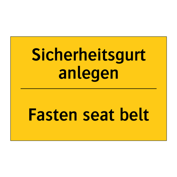 Sicherheitsgurt anlegen - Fasten seat belt
