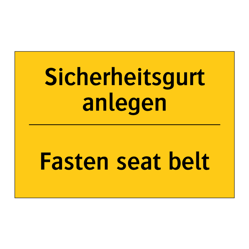 Sicherheitsgurt anlegen - Fasten seat belt
