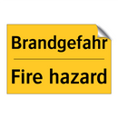 Brandgefahr - Fire hazard
