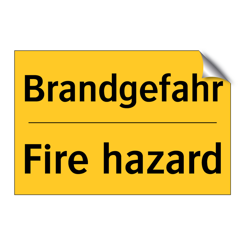Brandgefahr - Fire hazard