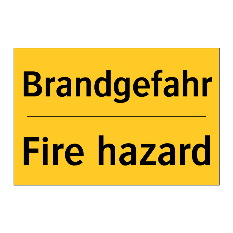 Brandgefahr - Fire hazard