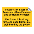 Feuergefahr! Rauchen, Feuer und /.../ - Fire hazard! Smoking, fire, and /.../