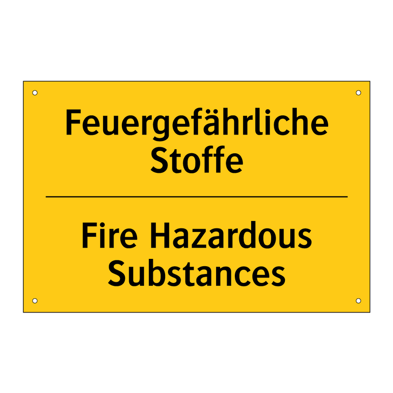 Feuergefährliche Stoffe - Fire Hazardous Substances