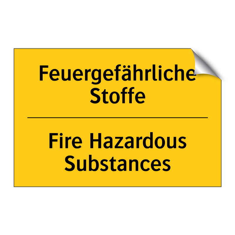Feuergefährliche Stoffe - Fire Hazardous Substances