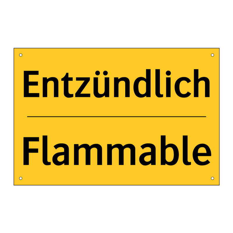Entzündlich - Flammable