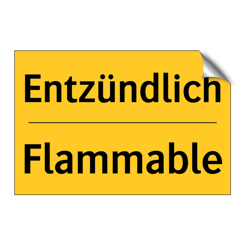Entzündlich - Flammable