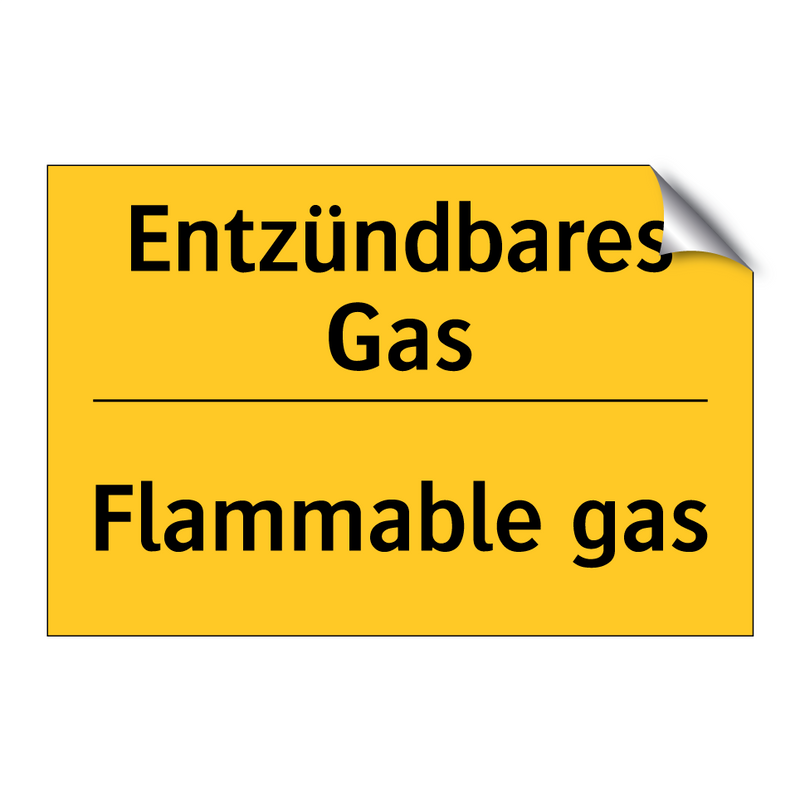 Entzündbares Gas - Flammable gas