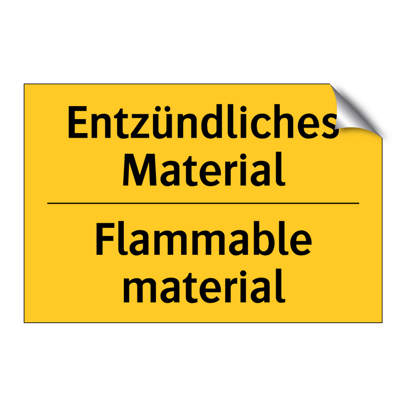 Entzündliches Material - Flammable material