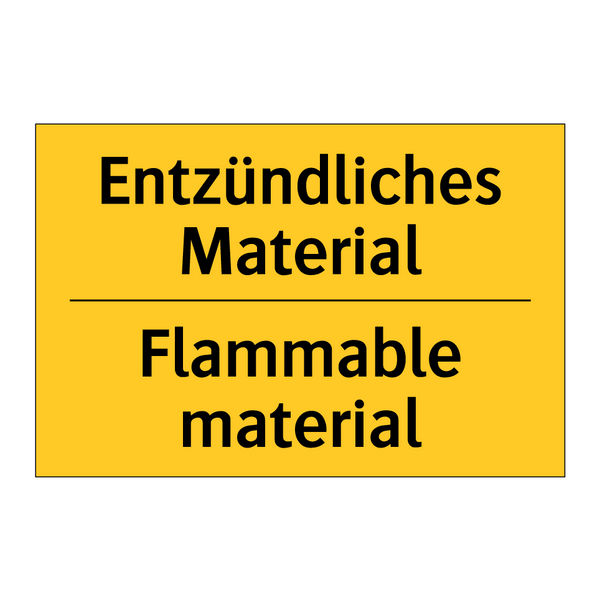 Entzündliches Material - Flammable material
