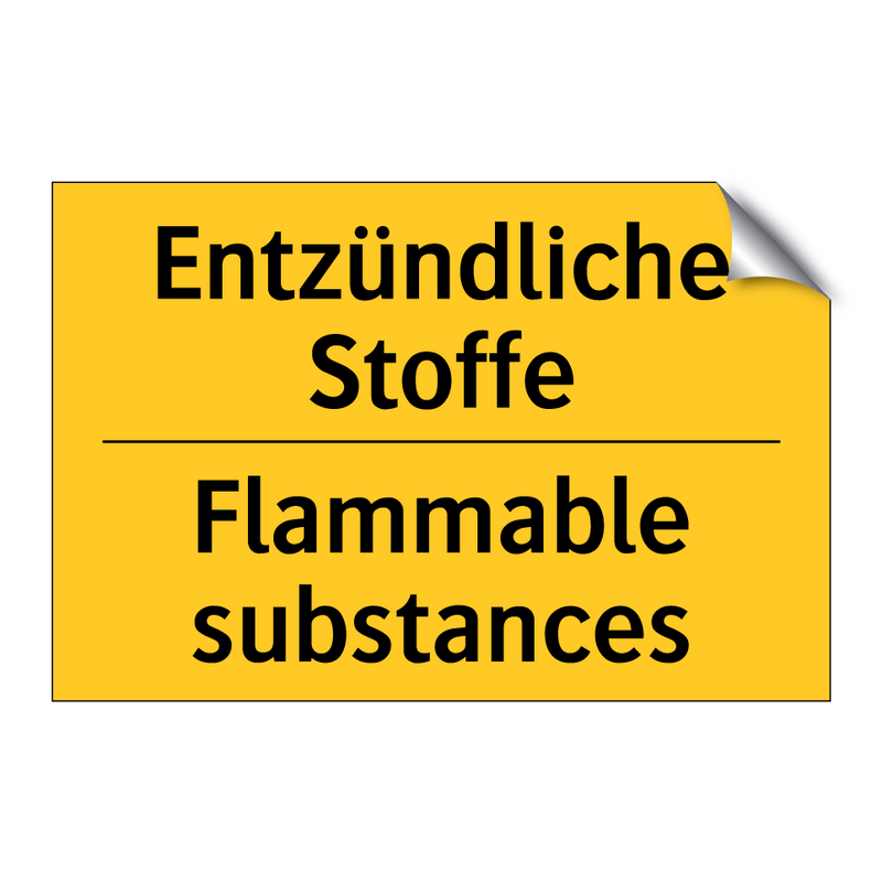 Entzündliche Stoffe - Flammable substances