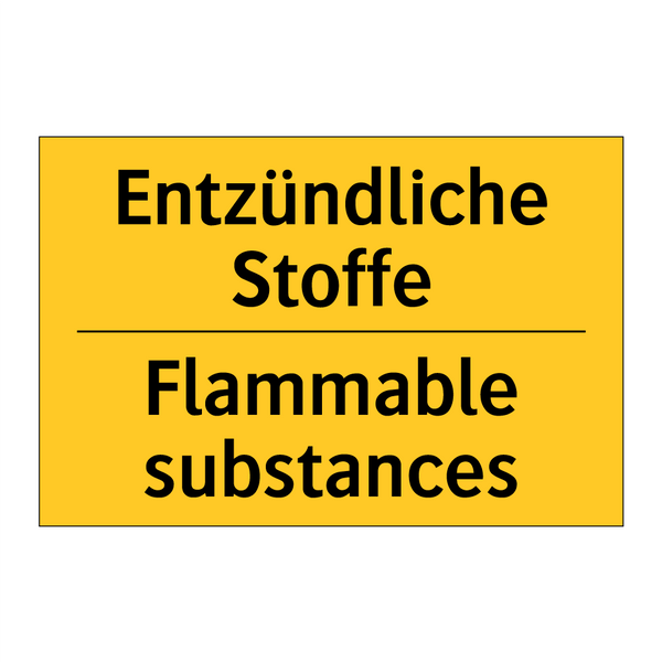 Entzündliche Stoffe - Flammable substances