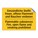Entzündliche Stoffe Feuer, offene /.../ - Flammable substances Fire, open /.../