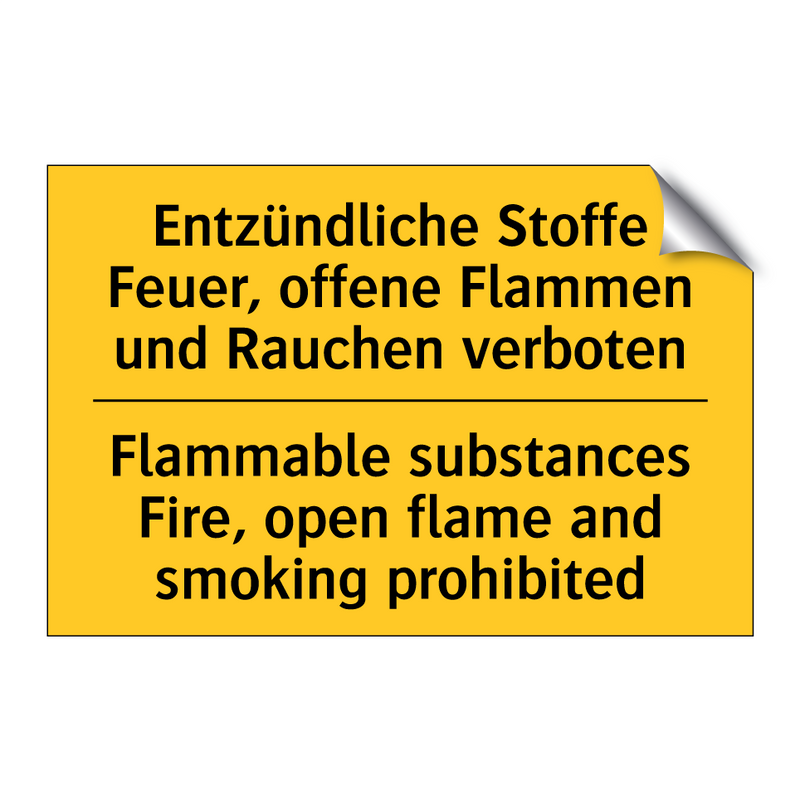 Entzündliche Stoffe Feuer, offene /.../ - Flammable substances Fire, open /.../