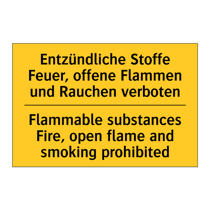 Entzündliche Stoffe Feuer, offene /.../ - Flammable substances Fire, open /.../