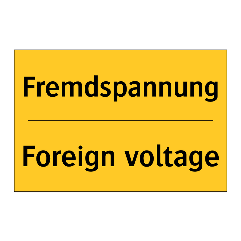 Fremdspannung - Foreign voltage