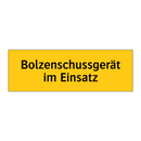 Bolzenschussgerät im Einsatz