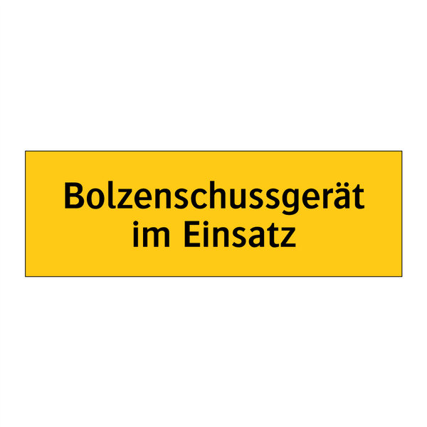 Bolzenschussgerät im Einsatz