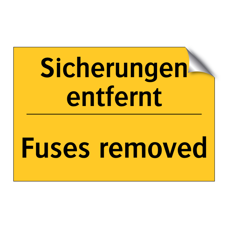 Sicherungen entfernt - Fuses removed