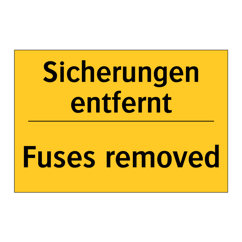 Sicherungen entfernt - Fuses removed
