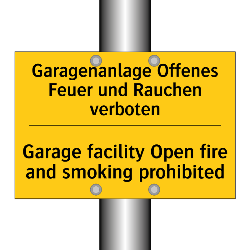 Garagenanlage Offenes Feuer und /.../ - Garage facility Open fire and /.../