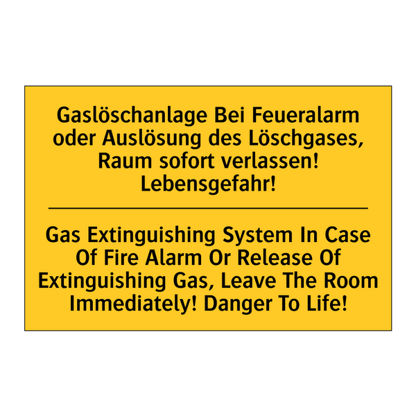 Gaslöschanlage Bei Feueralarm /.../ - Gas Extinguishing System In Case /.../