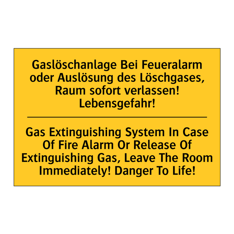 Gaslöschanlage Bei Feueralarm /.../ - Gas Extinguishing System In Case /.../