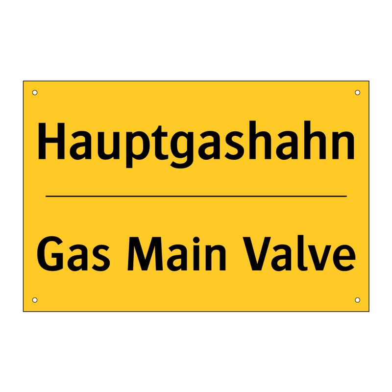 Hauptgashahn - Gas Main Valve