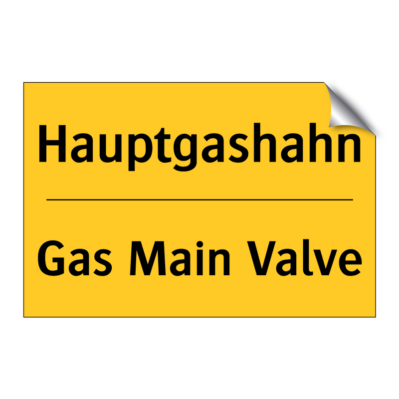 Hauptgashahn - Gas Main Valve