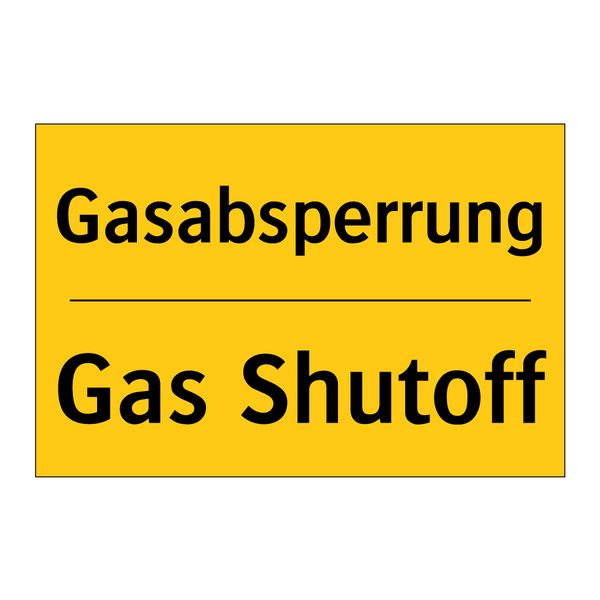 Gasabsperrung - Gas Shutoff