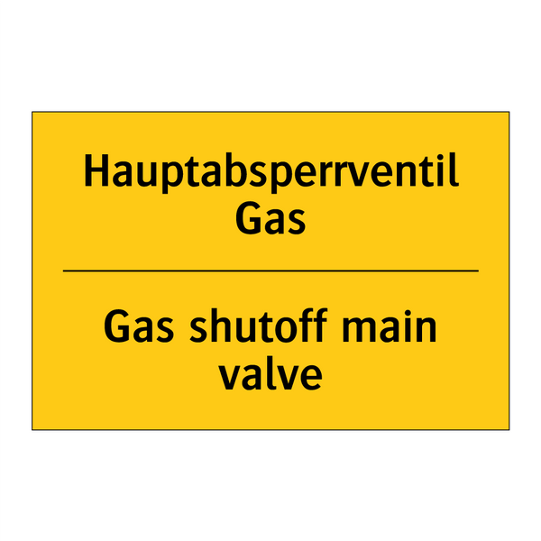 Hauptabsperrventil Gas - Gas shutoff main valve