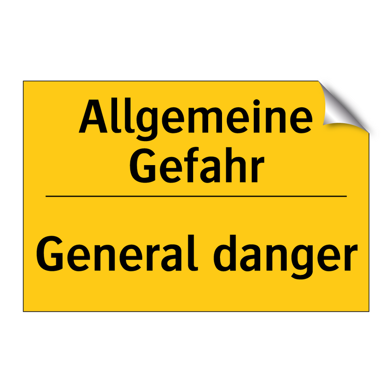Allgemeine Gefahr - General danger
