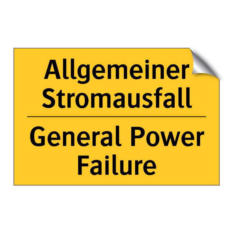 Allgemeiner Stromausfall - General Power Failure