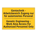 Gentechnik - Arbeitsbereich Zugang /.../ - Genetic Engineering - Work Area /.../