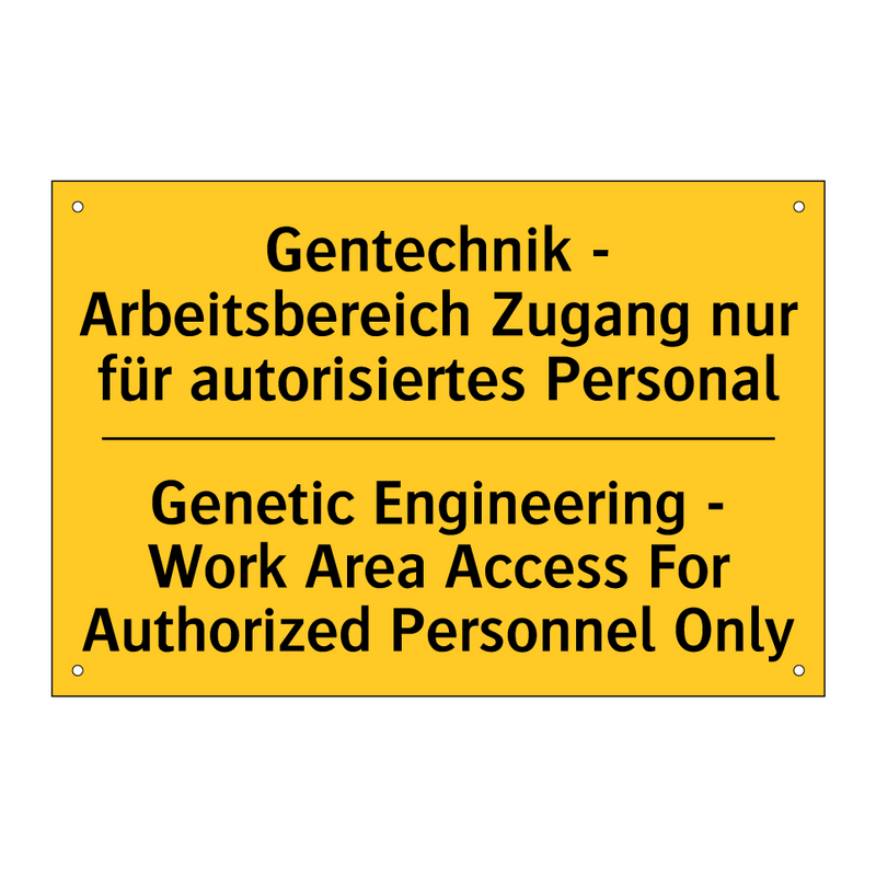 Gentechnik - Arbeitsbereich Zugang /.../ - Genetic Engineering - Work Area /.../