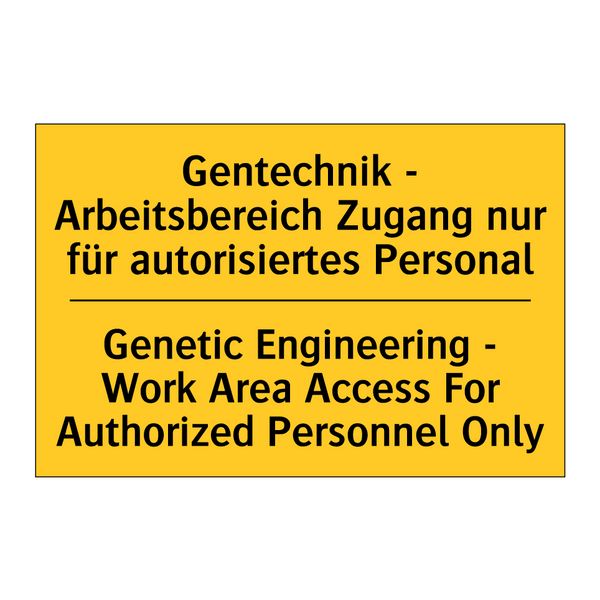 Gentechnik - Arbeitsbereich Zugang /.../ - Genetic Engineering - Work Area /.../