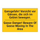 Gansgefahr! Vorsicht vor Gänsen, /.../ - Goose Danger! Beware Of Geese /.../