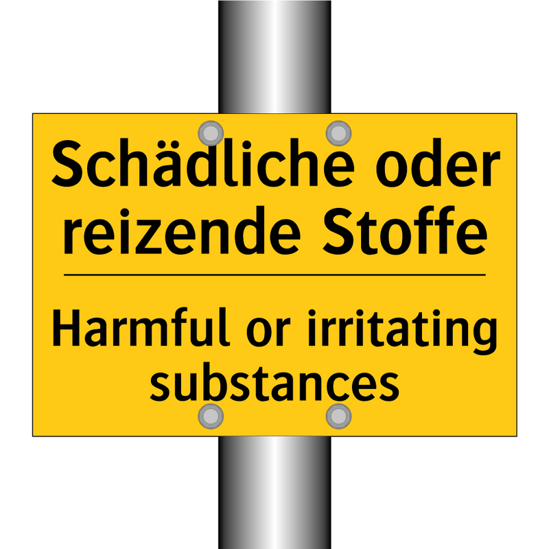 Schädliche oder reizende Stoffe/.../ - Harmful or irritating substances/.../