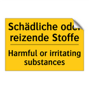 Schädliche oder reizende Stoffe/.../ - Harmful or irritating substances/.../