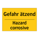 Gefahr ätzend - Hazard corrosive