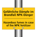 Gefährliche Dämpfe im Brandfall /.../ - Hazardous fumes in case of fire /.../