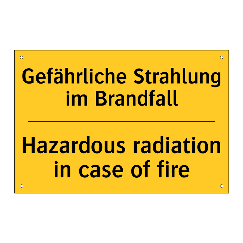 Gefährliche Strahlung im Brandfall/.../ - Hazardous radiation in case of /.../