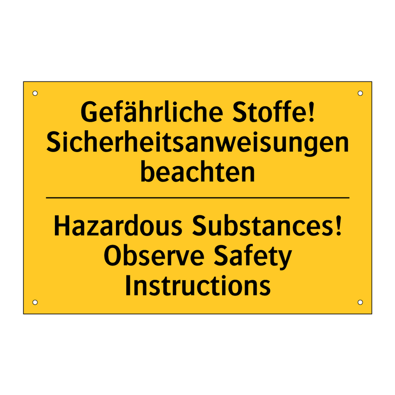 Gefährliche Stoffe! Sicherheitsanweisungen /.../ - Hazardous Substances! Observe /.../