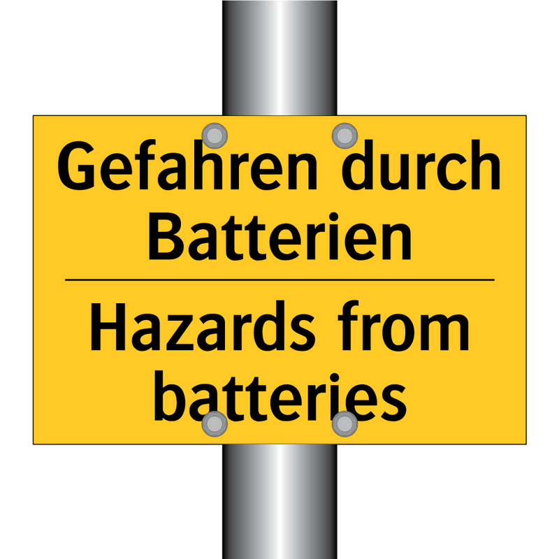 Gefahren durch Batterien - Hazards from batteries