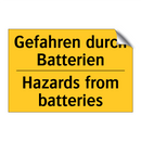 Gefahren durch Batterien - Hazards from batteries