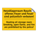 Heizöllagerraum Rauchen, offenes /.../ - Heating oil storage room Smoking, /.../