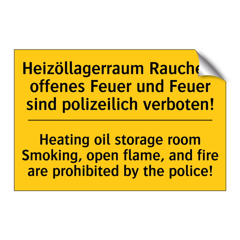Heizöllagerraum Rauchen, offenes /.../ - Heating oil storage room Smoking, /.../