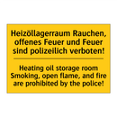 Heizöllagerraum Rauchen, offenes /.../ - Heating oil storage room Smoking, /.../