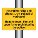 Heizraum! Feuer und offenes Licht /.../ - Heating room! Fire and open flame /.../
