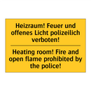 Heizraum! Feuer und offenes Licht /.../ - Heating room! Fire and open flame /.../